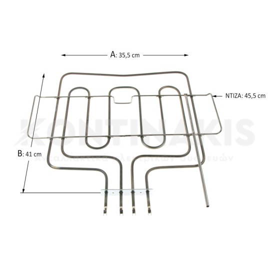 Άνω Αντίσταση & Γκριλ Φούρνου Pitsos 1100 + 1700 Watt  Αντιστάσεις Άνω