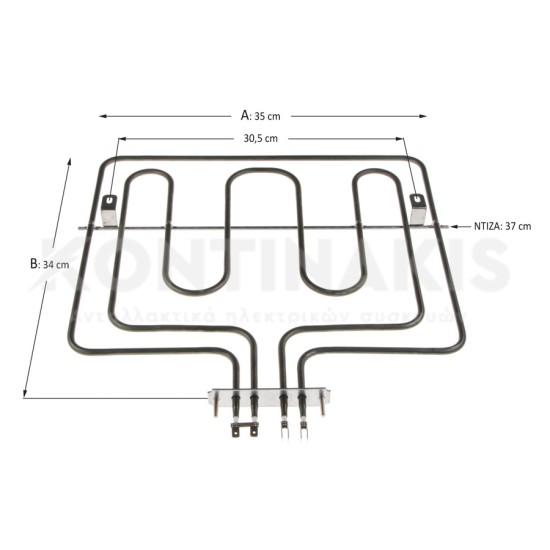 Άνω Αντίσταση & Γκριλ Φούρνου 800+1650 Watt Αντιστάσεις Άνω