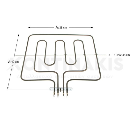 Άνω Αντίσταση & Γκριλ Φούρνου ELCO 1000+2000 Watt Αντιστάσεις Άνω
