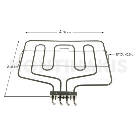 Άνω Αντίσταση & Γκριλ Φούρνου Bosch/Siemens 1000+1800 Watt Αντιστάσεις Άνω