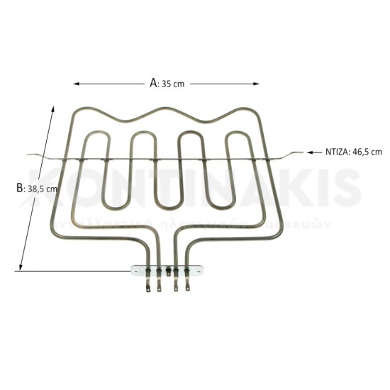 Άνω Αντίσταση & Γκριλ Φούρνου Conti 2000+1000 Watt Αντιστάσεις Άνω