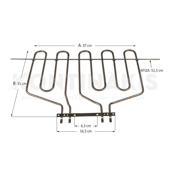 Αντίσταση Ψηστιέρας (BBQ) DeLonghi 1000 + 1450 Watt Ψηστιέρες (BBQ)