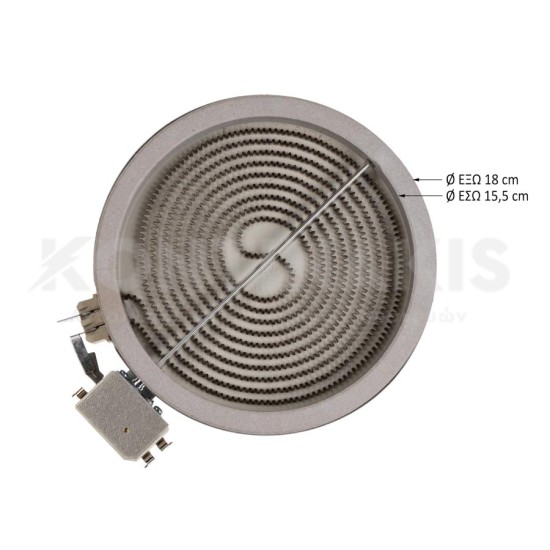 Εστία Κεραμική Eika Φ180mm-1400 Watt (Μονή) Εστίες