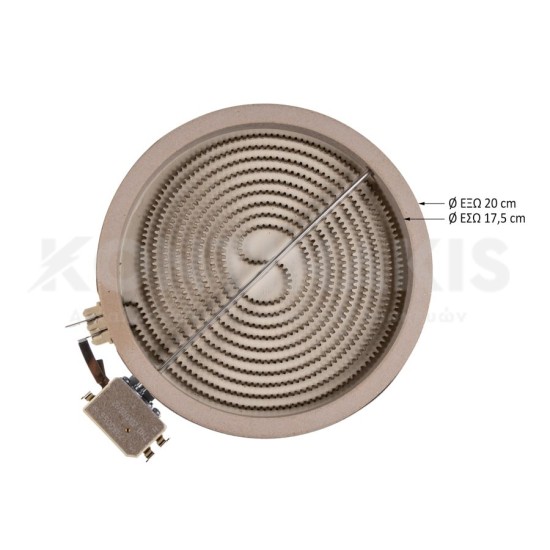 Εστία Κεραμική Eika Φ200mm-1700 Watt (Μονή) Εστίες