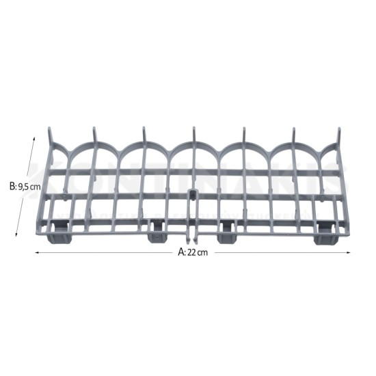 Ένθετο Σχαράκι Φλιτζανιών Πλυντηρίου Πιάτων Pitsos/Siemens Καλάθια-Ροδάκια